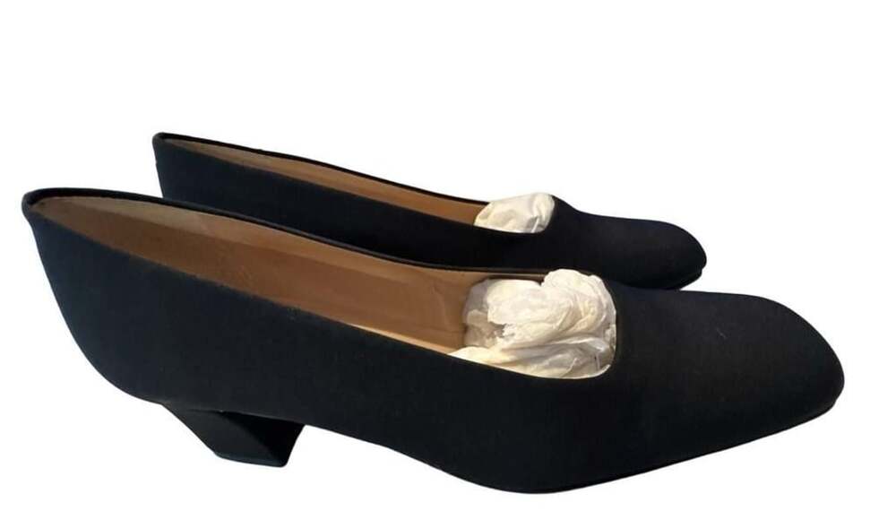 Enzo Angiolini Black Square Toe Heels Size 8M